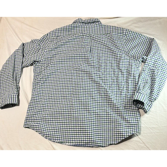 Ralph Lauren Button Down Shirt Green Blue Flesh Pony Men's Size L - Picture 4 of 9